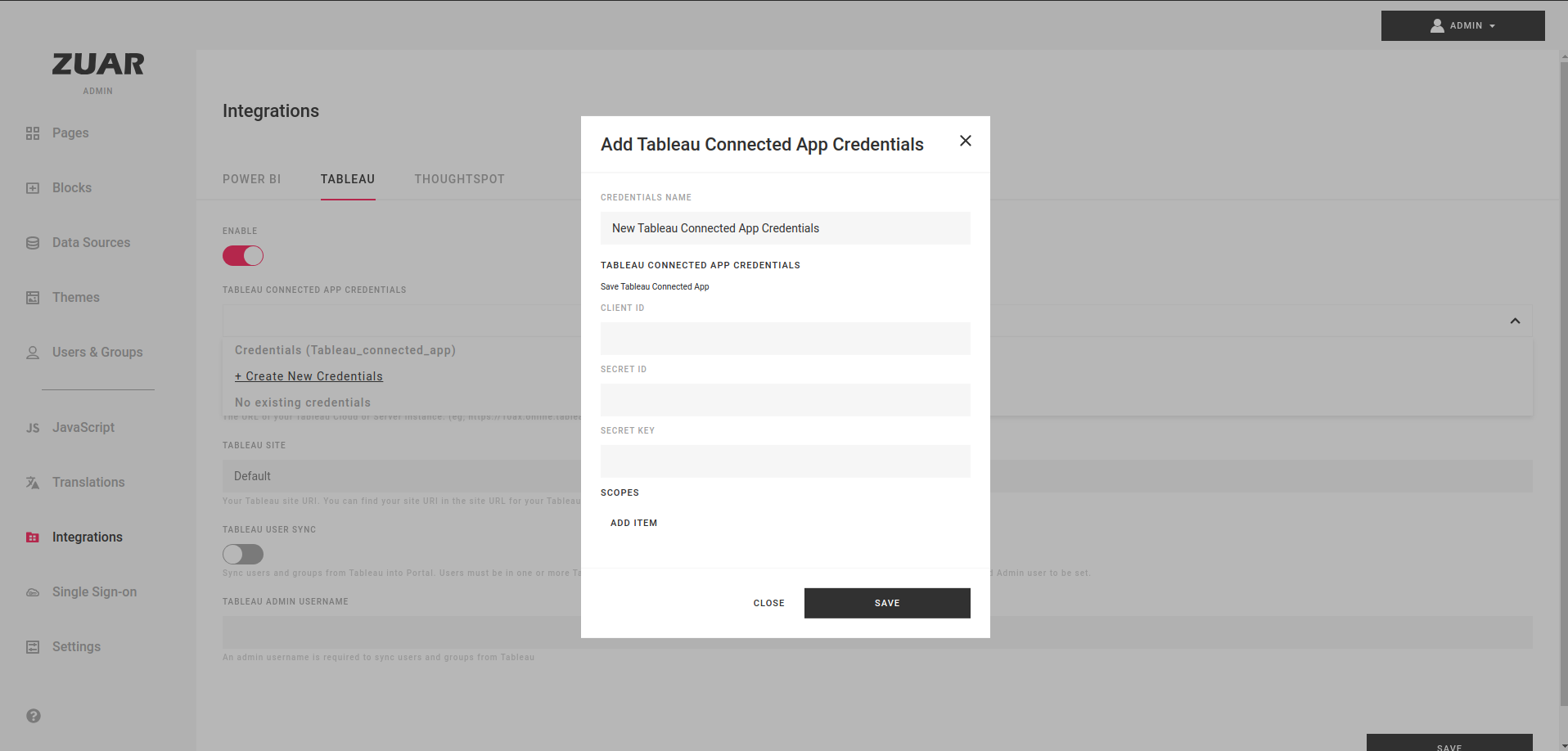 Thoughtspot Integration
