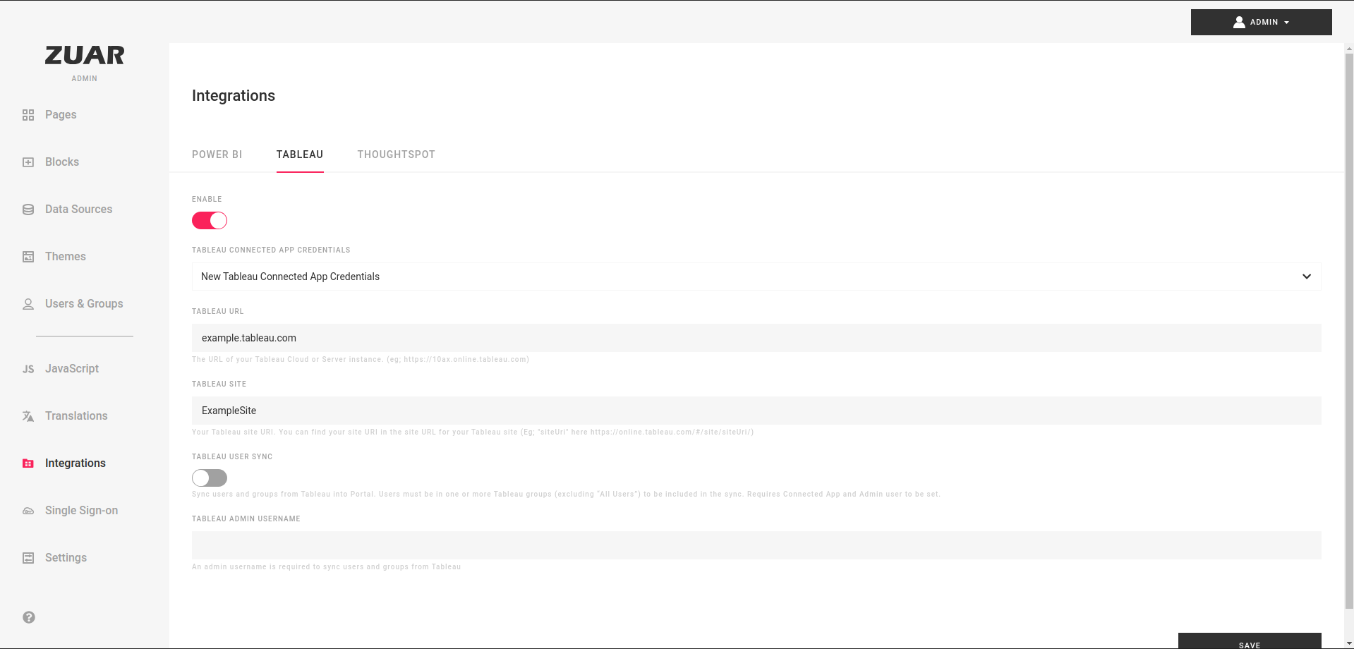 Thoughtspot Integration