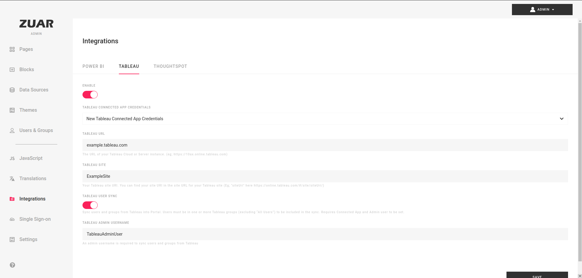 Thoughtspot Integration