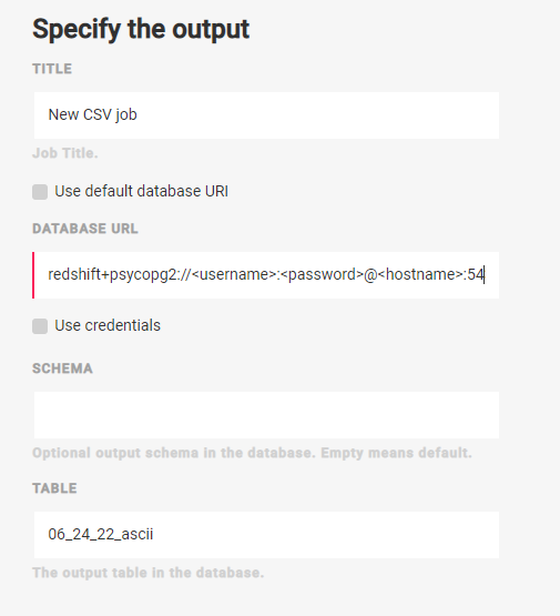 Redshift Zuar Runner Output