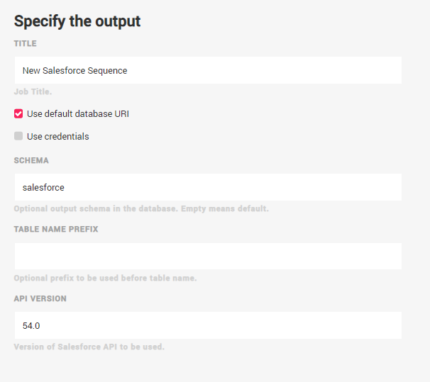 Zuar Runner Salesforce Output Screen